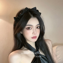 Method Butterfly Knot Hair Stirrup Summer Black Rice Pink Retro Temperament Fairy Air Hair Card Wash Face Head Stirrup Thin