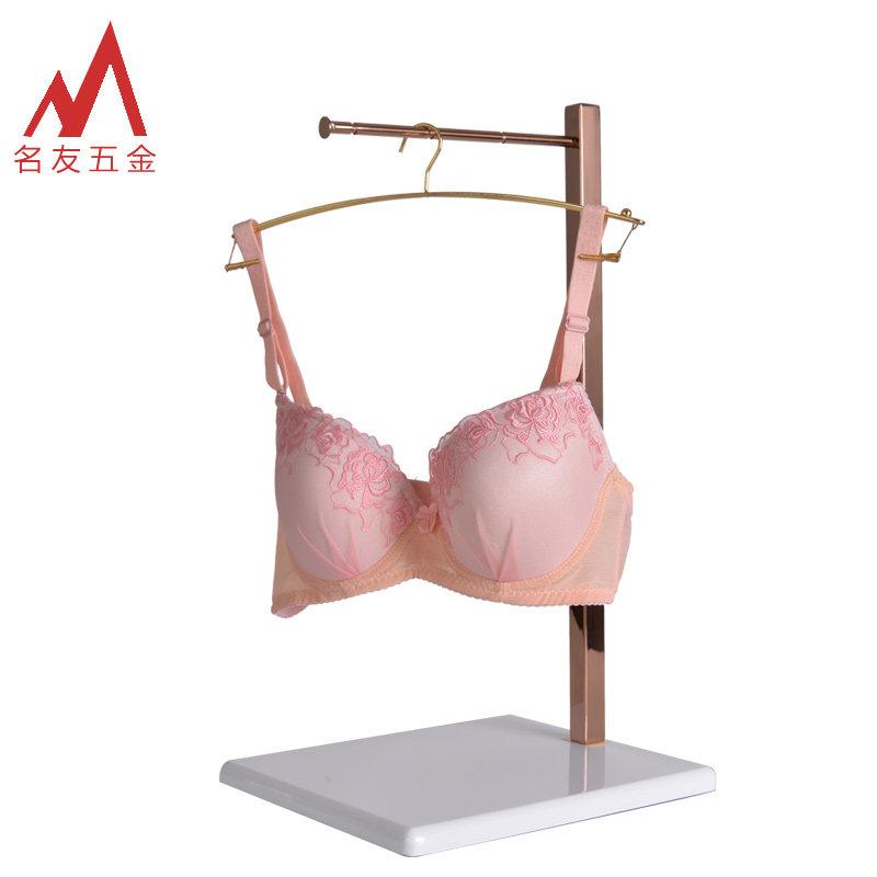 Lingerie Store Shelf Underwear Rack Bra Rack Wire Drawing Steel Champagne Gold Rose Gold Flowing Water Table High And Low Table Display Small Shelf