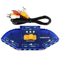 AV switcher with three inputs and one output AV converter splitter AV audio and video switcher set-top box switch