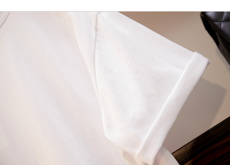 DABI 韓國復古風時尚植物紋T恤顯瘦套裝短袖裙裝 DABI 韓國復古風時尚植物紋T恤顯瘦套裝短袖裙裝