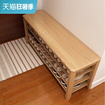 Free installation of solid wood shoe rack Corridor shoe cabinet for household indoor large capacity simple economical space-saving shoe rack