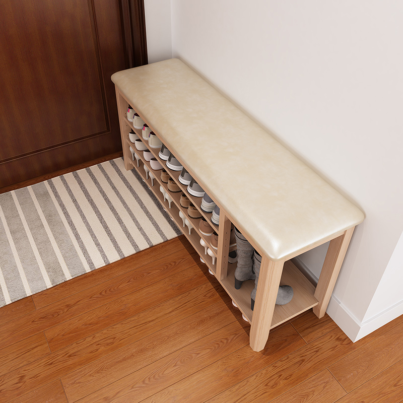 Solid wood Shoe Changing Bench Shoe Cabinet Home Doorstep Entrance Door door Entry softbag sofa stool Bench Seat-style Shoes Stool