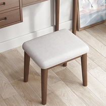 Solid Wood makeup stool modern simple soft bag stool home bedroom small dressing bench stool Nordic Net red dressing stool