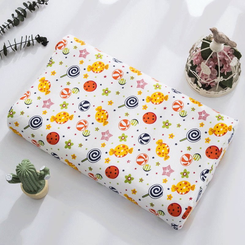 Children's memory pillow with pillowcase single primary school student natural latex pillow small pillow whole head four seasons