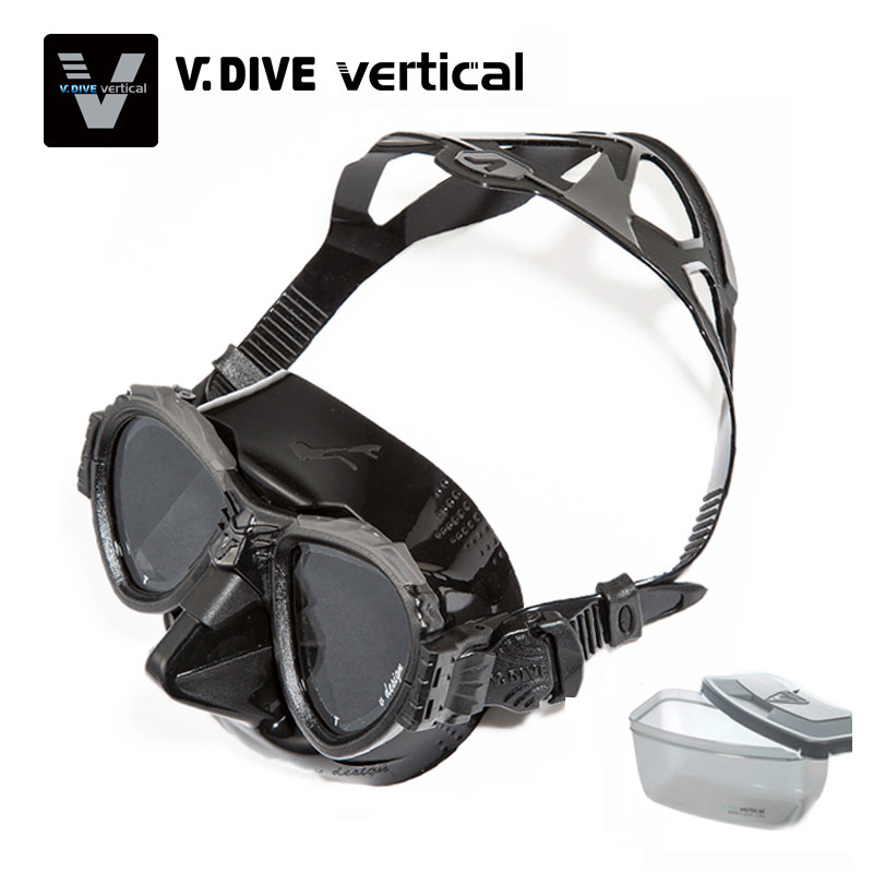Taiwan v dive professional free diving mask Low volume anti-UV diving mask Snorkel set can be equipped with myopia
