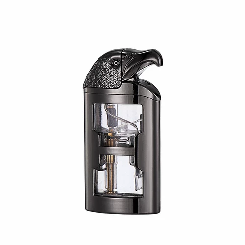 Прозрачная металлическая ветрозащитная креативная зажигалка, популярно в интернете, подарок на день рождения