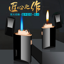 Liu Yanping 811 direct impact open flame double fire variable lighter Creative personality dual-use second variable conversion inflatable windproof