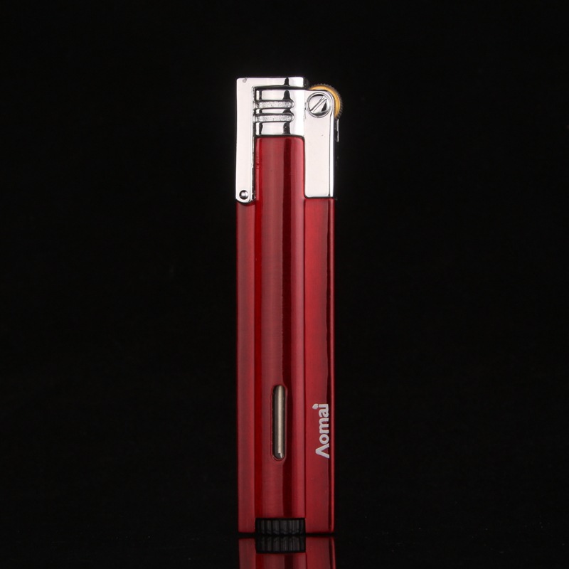 Aomai nhẹ hơn AM-7101 lật thẳng bánh xe tròn thẳng các loại bật lửa
