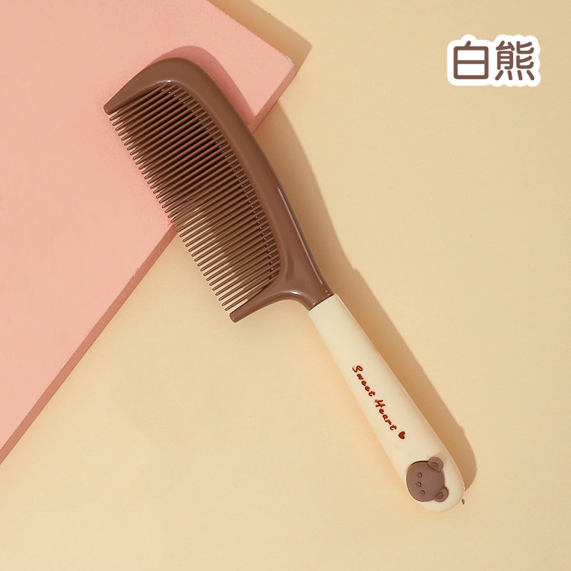 images 2:Cute high-folor comb Ms. special long-haired girl with anti-static plastic straight hair comb