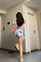 enen curled denim shorts women 2021 new sexy babes pure desire high waist slim bag hip hot pants