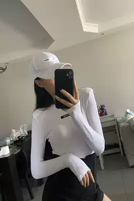 enen sexy tight-fitting base shirt women's round neck long sleeve Joker Korean version of slim body thread sweater top