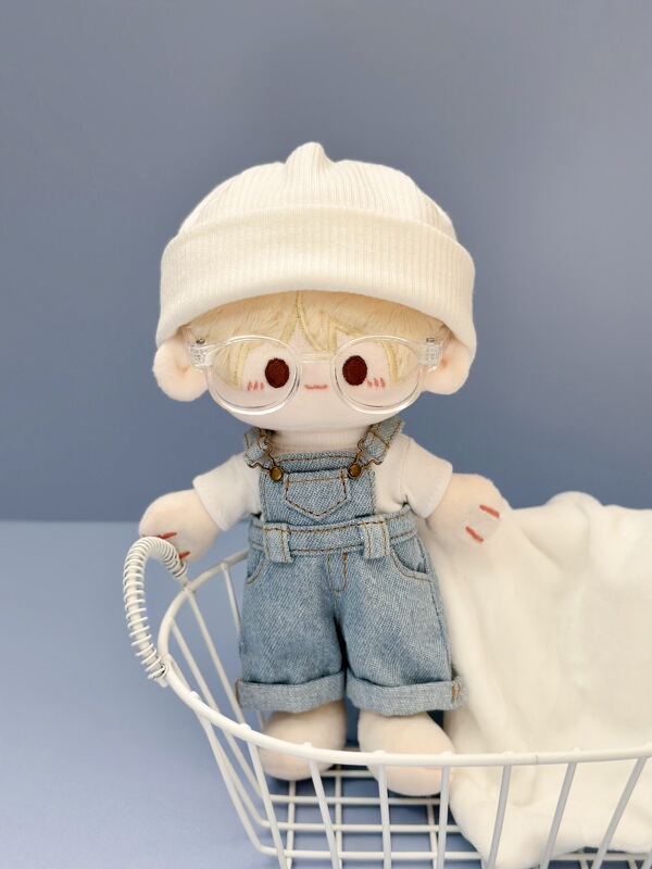Tie-Dye Doll Clothes, Cotton Doll Denim Overalls, Autumn and Winter T-Shirt Set, Denim Overalls for 10cm Dolls
