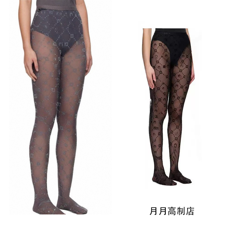Three Standard Sizes Available, Marineserre Moon Mesh Leggings, Same Style as Yu Shuxin and Jennie, Footed Tights