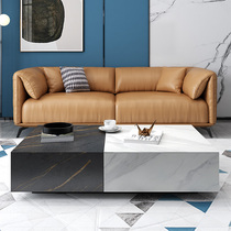 Italian rock plate coffee table Small apartment coffee table TV cabinet combination Modern simple living room household creative coffee table table