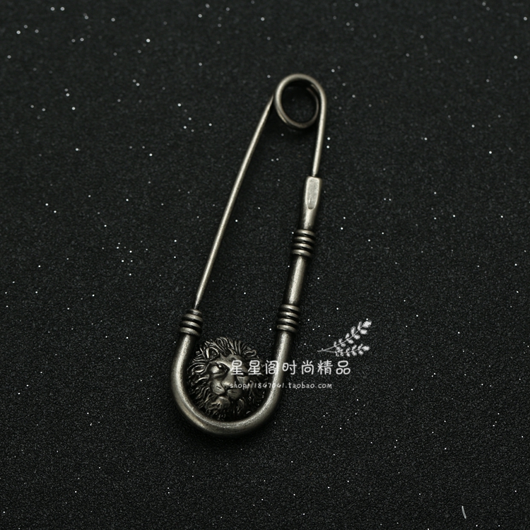 Đa dạng của sư tử trâm cài trâm lớn pin khóa khăn quàng cổ áo len cổ áo pha lê nữ khăn quàng cổ với phụ kiện cài áo vest