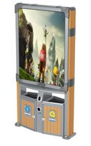 Outdoor Trash Can Large Stainless Steel Sanitation Room Outdoor Park Scenic Area Subdivision Fruit Leather Case Support Custom