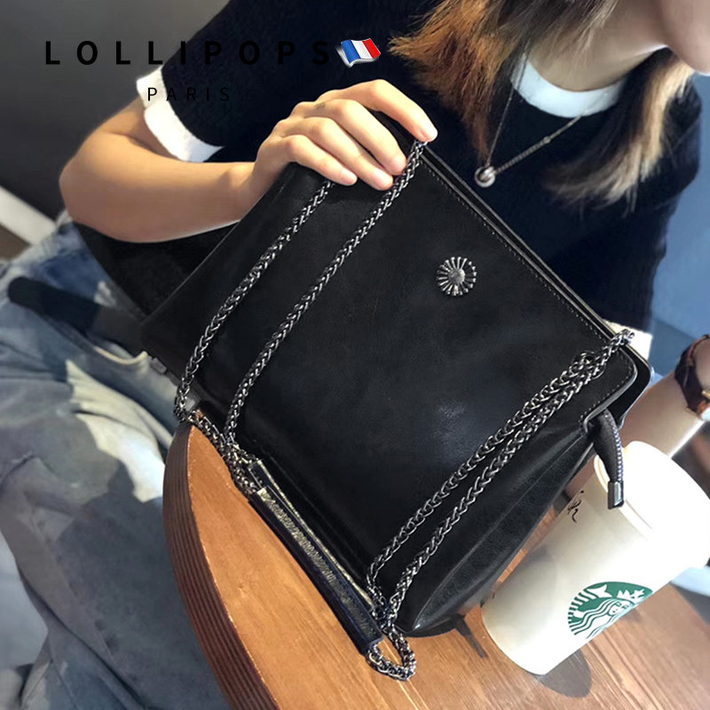 lops bag women's 2020 new trendy leather all-match one-shoulder messenger bag fashion niche personality chain bag women