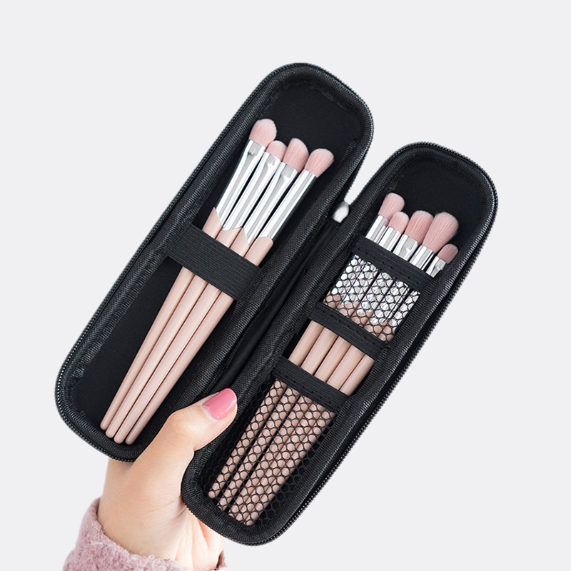 Bean paste and lotus root pink eye makeup brush set of eight eye shadow brush smudge brush novice makeup brush with brush bag