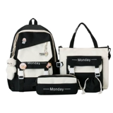 Ранец, дизайнерская сумка через плечо, свежий вместительный и большой рюкзак, тренд сезона, для средней школы