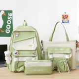 Ранец, дизайнерская сумка через плечо, свежий вместительный и большой рюкзак, тренд сезона, для средней школы