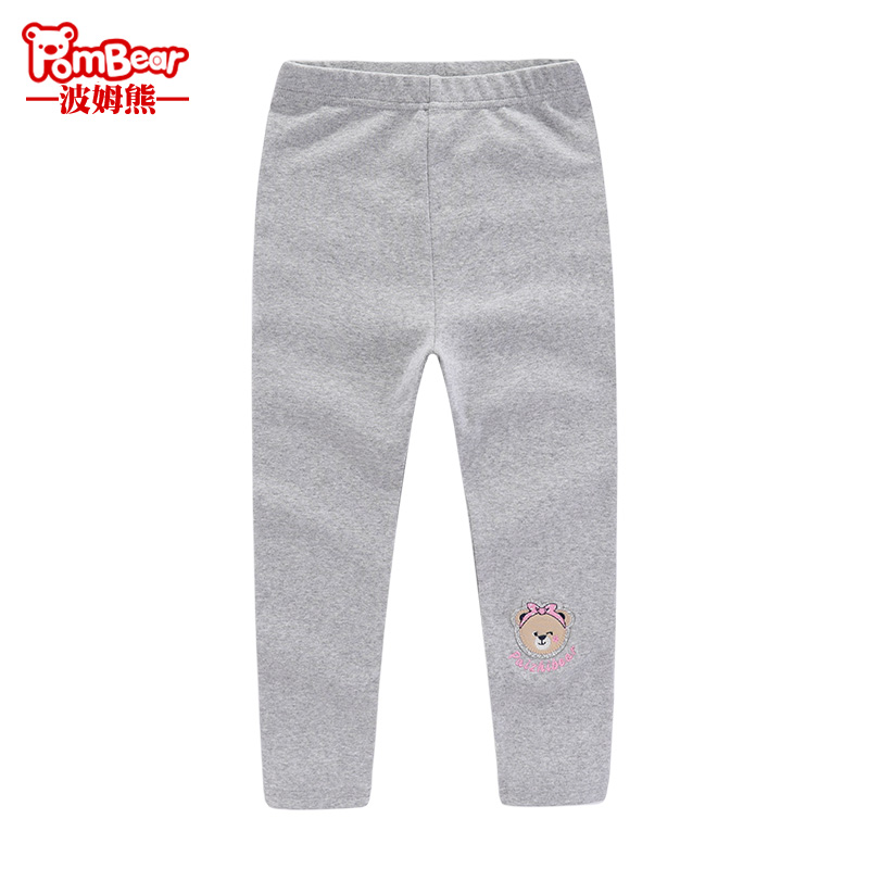 Pom Gấu Kids mùa xuân và mùa thu mới Cubs Baby Quần Casual Childrens rắn màu Outer quần Mang sự khéo léo.