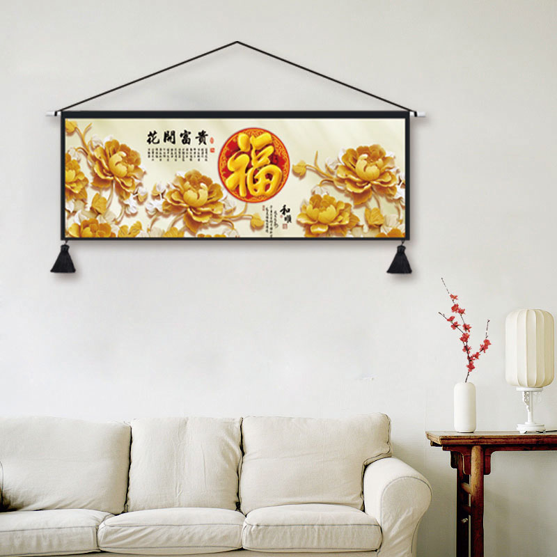 Trung Quốc biểu ngữ hiên tấm thảm hoa mở vải phong phú vải sơn phòng khách phòng ăn nền tường trang trí hành lang tường - Tapestry thảm treo tường mandala