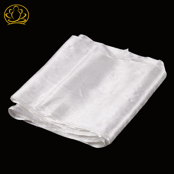 A Hip Hop Da Dark Flower Auspicious Ruyi Tibetan Characteristic Pure White Eight Auspicious Symbols Hada Ethnic Style Small Size Bulk Delivery