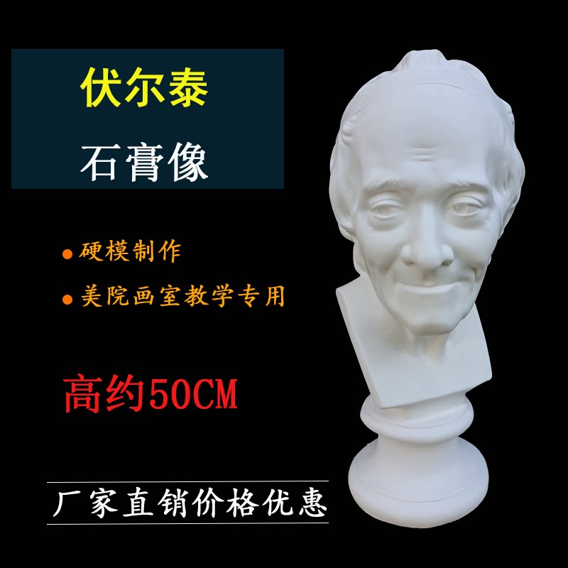 Fine art supplies gypsum teaches Voltaire gypsum head like 50CM education still life art examination products gypsum