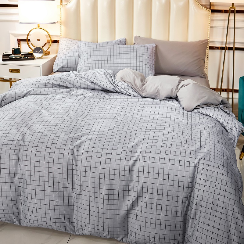 Grey And RhymeWashed cotton Quilt cover Quilt cover singleton  1.5 rice 1.8x2.0 Single person student dormitory 150 Double 200 x230 sheets