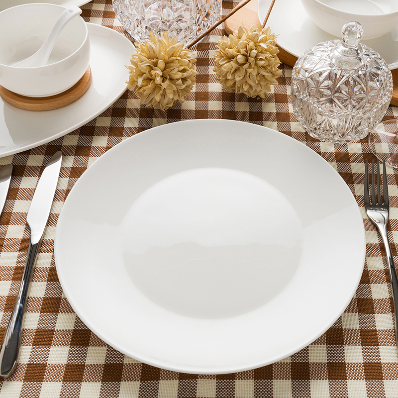 Ronda about ipads porcelain white 8.5 inch round platter household utensils cold dish dish western - style porcelain ceramic plates