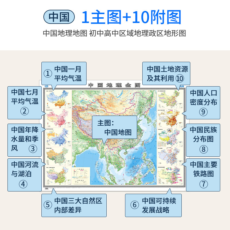 [USD 49.30] ( Historical Geography 3 Pieces ) Chinese Geographic Map ...