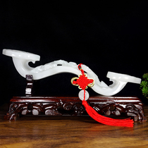 Natural Jade Living Room Jade Ruyi Pixiu Ornaments Gifts Housewarming Creative Entrance Home Living Room Mascot Decoration