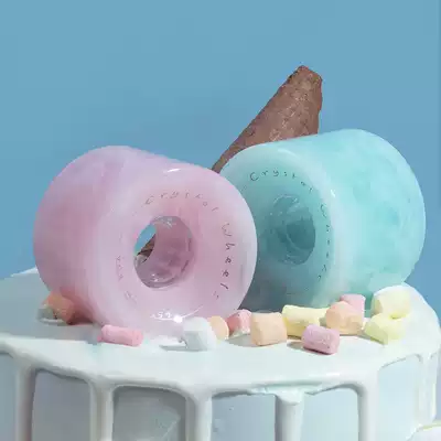 Crystal wheel long plate wheel dance plate wheel 65 cloud fog series skate wheel DC flat flower wheel comfortable and stable reverse mountain limit