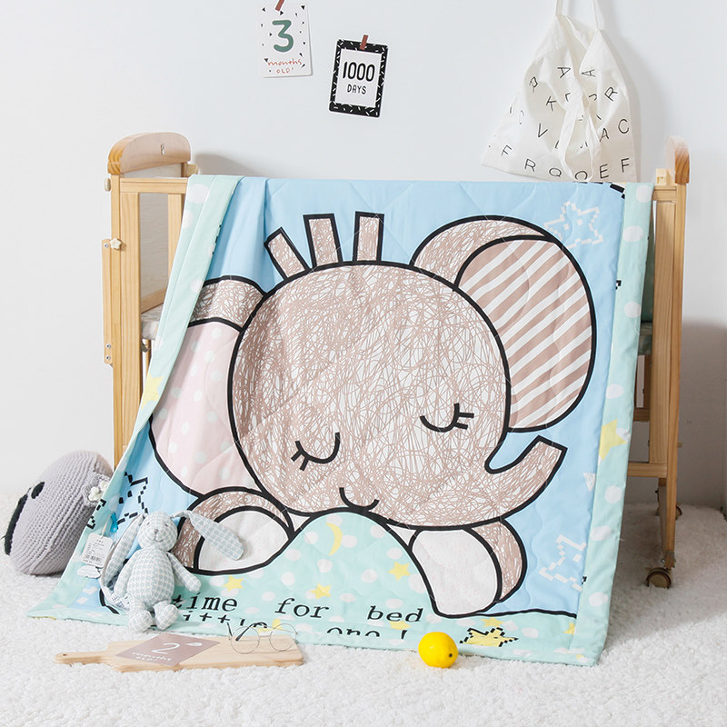 Children cool by class A full cotton summer cool by kindergarten afternoon nap small quilt pure cotton flowers Summer thin quilted by cotton