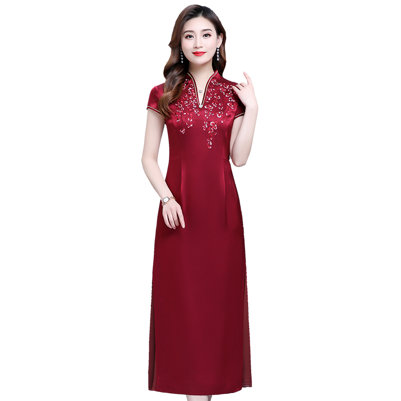 wedding mother dress 2020 summer noble improved cheongsam dress happy mother-in-law wedding dress mother-in-law dress