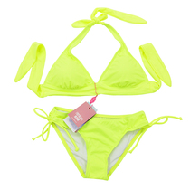 (Clearance does not return do not change) big chest MM hot spring swimsuit female Conservative size bikini large cup black CDE