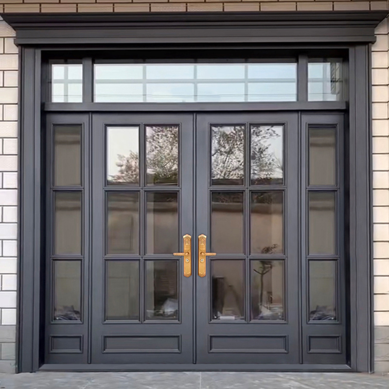 Cherry Blossom Zinc Alloy Villa Gate Double Door Rural Self-Built House Entrance Door stainless steel security door Home