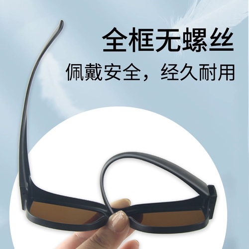 Set Mirror Myopia's Men's Big Rame Sunglasses Женские поляризованные очки, посвященные солнцезащитным коробкам Myopia