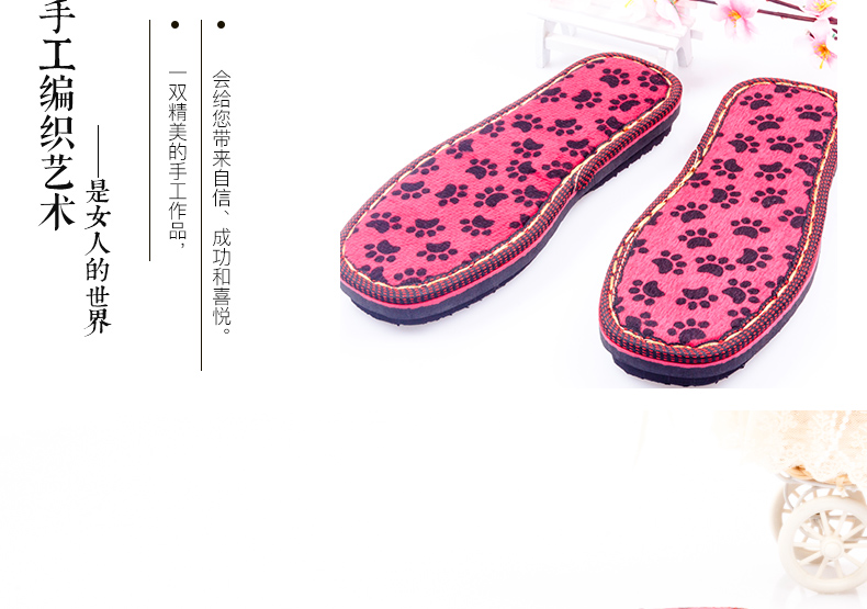 Handmade len ấm áp dép bông nam dưới nam nữ chống trượt mặc lụa mặt nhà DIY đế bằng handmade - Trang chủ dép đi trong nhà cho bé