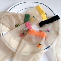 A socks shop fruit card stockings in the socks summer thin breathable hollow transparent Korean fashion tide ins