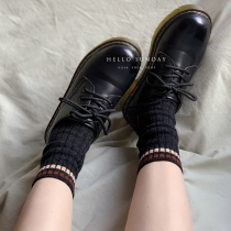 Socks Lady autumn and winter wool socks in the tube college style Korean version of two bars tide ins Joker pile socks thickened