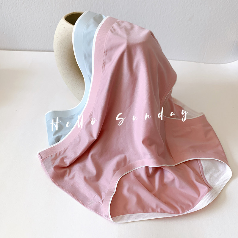 Women's summer thin underwear Women's ice silk high waist belly one-piece incognito comfortable silky solid color briefs