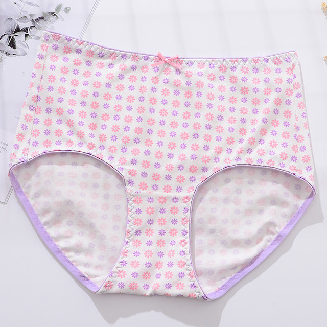 4 packs of Butterfly Anfen Women's Panties Boxer Pure Cotton Fabric High Waist Sexy Girls Stomach Control Seamless Panties