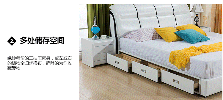 Da da giường giường tatami đơn giản giường hiện đại lưu trữ bầu không khí phòng ngủ Bắc Âu mềm giường đôi 1.82.2 mét - Giường giuong gap