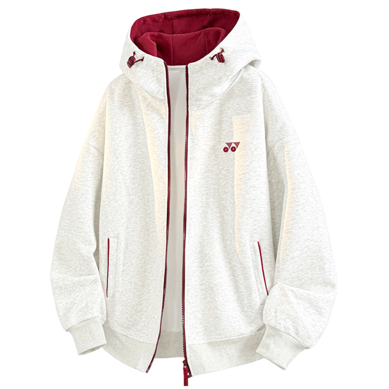 American-Style Color-Blocking Design Cardigan Jacket for Men and Women, Hooded Zip-Up Sweatshirt, Yy Badminton Uniform, Long-Sleeve Top for Autumn and Winter American-Style Color-Blocking Design Cardigan Jacket for Men and Women, Hooded Zip-Up Sweatshirt, Yy Badminton Uniform, Long-Sleeve Top for Autumn and Winter
