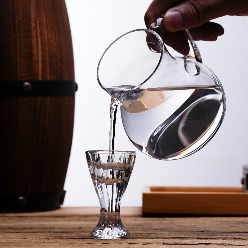 Unleaded crystal glass liquor Wine Distributor home big belly wine jug Gongcup with handle red wine decanter Decanter Decanter