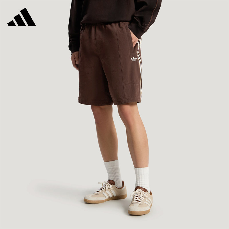 Adidas Adidas Trefoil Men's Loose Breathable Shorts Three-Stripe Retro Sports Casual Pants Ky8313