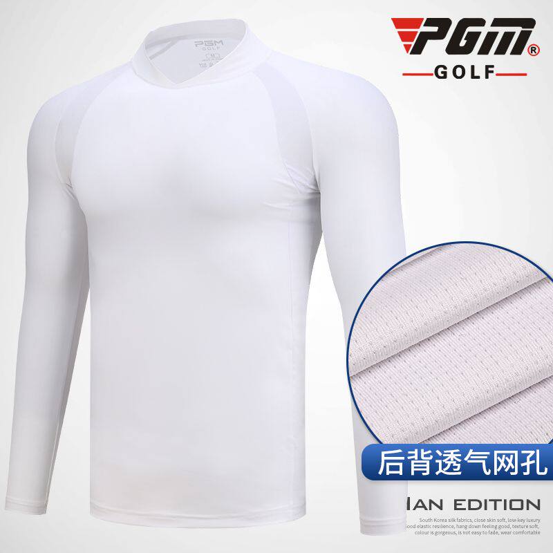 Golf bottoming shirt men's ice silk sunscreen clothing summer handsome outdoor sweat-absorbing breathable quick-drying sports ball clothes Korean version