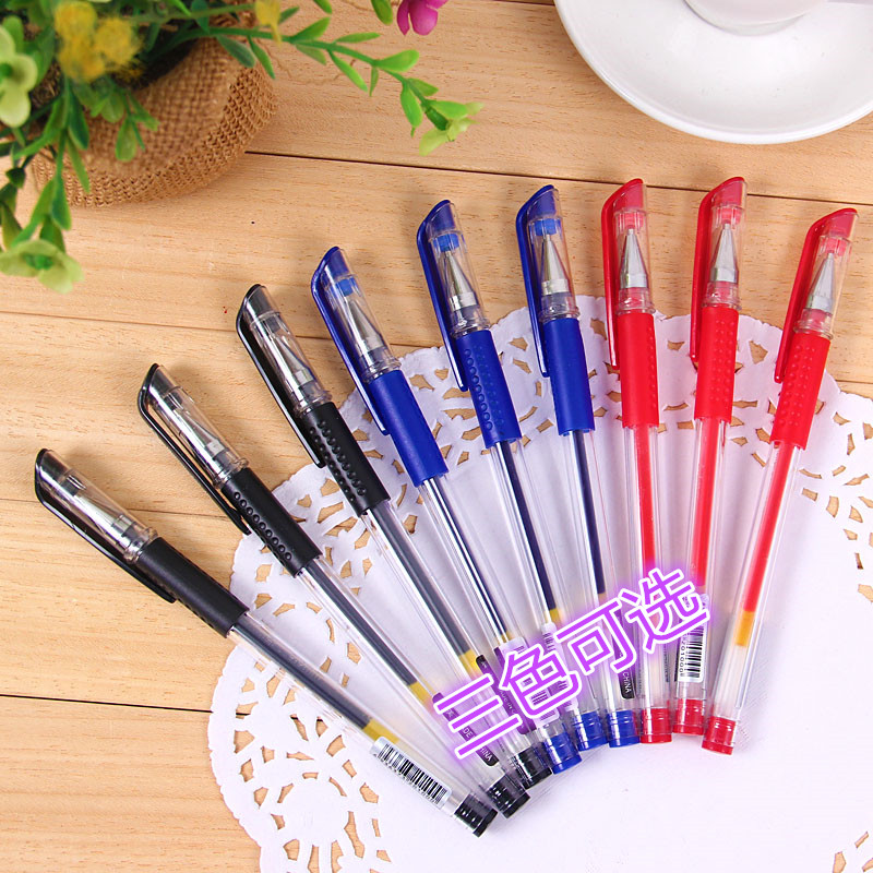 Middle sex pen student with exam water-based pen 0 5mm black red blue middle sex pen signature pen with exchangeable core 12 support