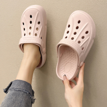 Japan Thick Underhole Dongle Shoes Women Summer Non-slip Large Head Plastic Baotou Soft Bottom Work Nurse New Sandals